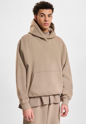HERREN - Hoodie - brown washed