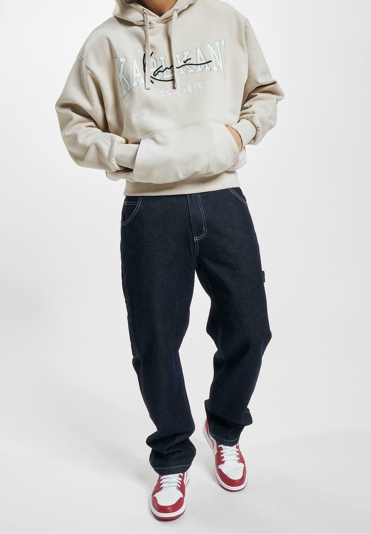 Karl Kani Hoodie white (Pre-owned) Zalando