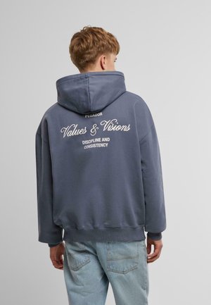Zip-up sweatshirt - washed shadow blue