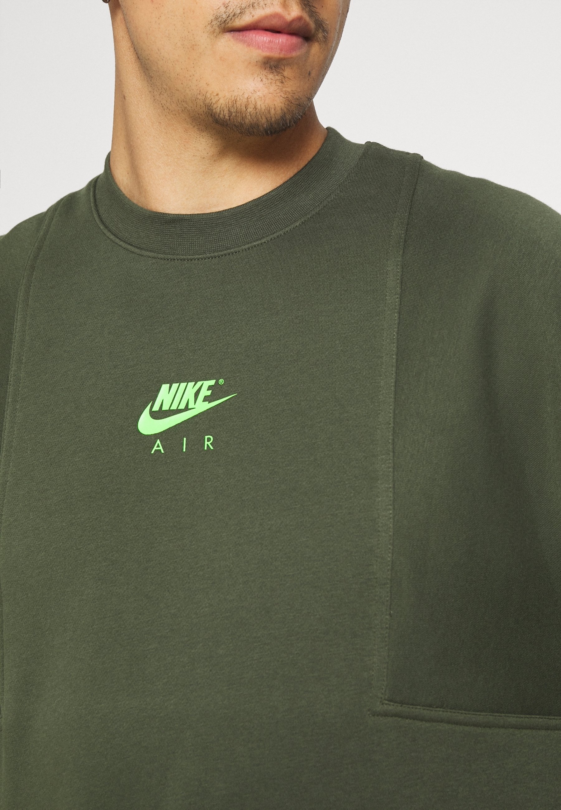 army green nike crewneck