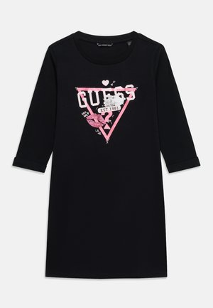 Guess, SLEEVES INTERLOCK DRESS - Jerseykjole - black