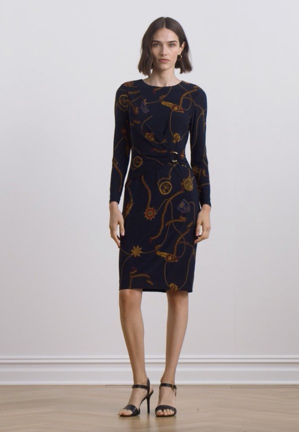 PRINT JERSEY THREE QUARTER SLEEVE DRESS - Jersey dress4