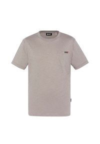 Schott EFFET FLAMMÉ - T-Shirt basic - ciment