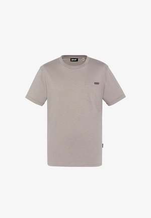 Schott EFFET FLAMMÉ - T-shirt basic - ciment