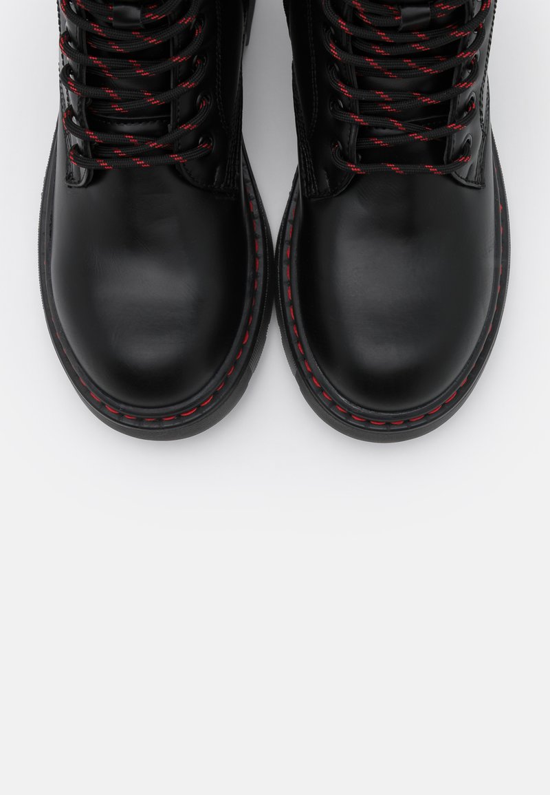 Damen Ankle Boots | Dockers by Gerli Schnürstiefelette allblack/schwarz - NS89678 Damen Ankle Boots | Dockers by Gerli Schnürstiefelette allblack/schwarz - NS89678