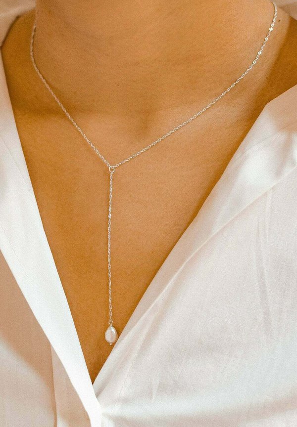 Delicate Y Chain - Halskette - silberfarben