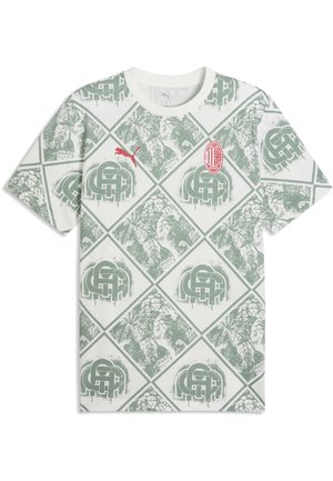 AC MILAN FTBLCULTURE - T-shirts print - warm white/green moon