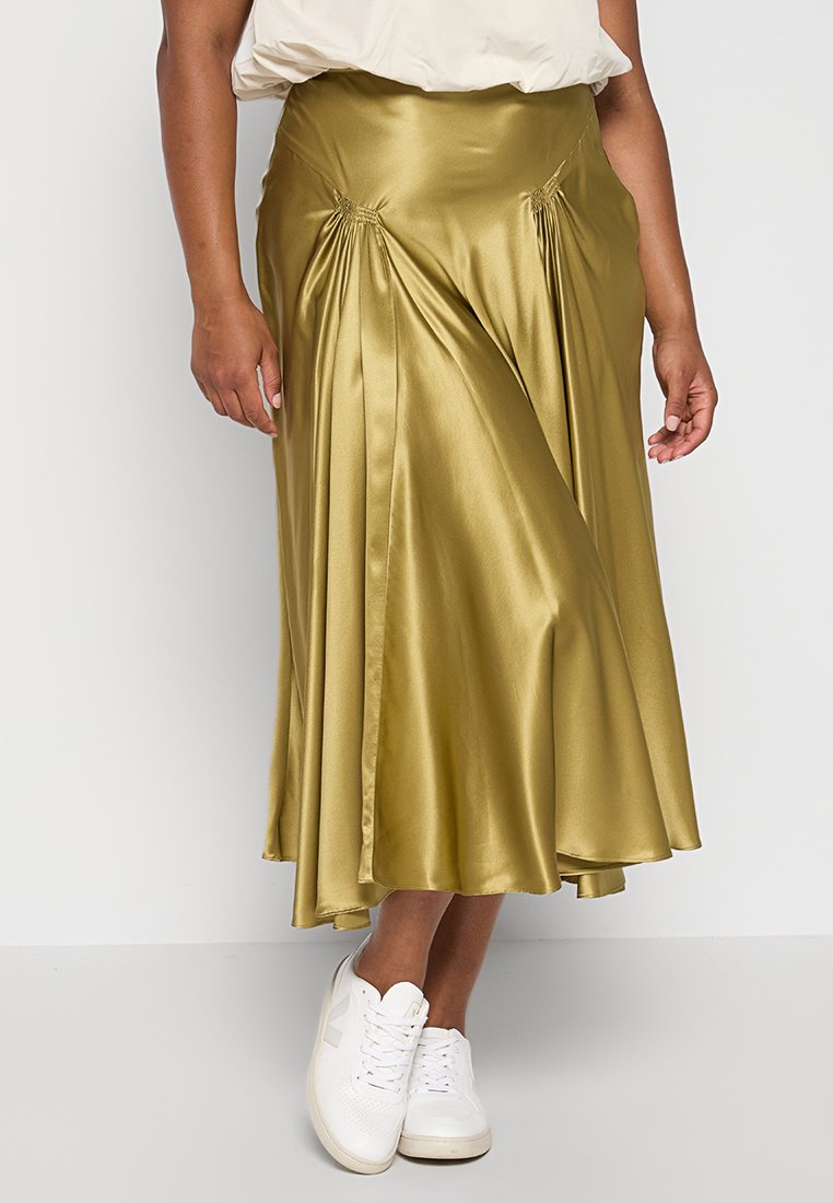ASPESI A-lijn rok goudkleurig