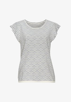 RUNDHALS - Majica kratkih rukava s printom - creme rauchblau