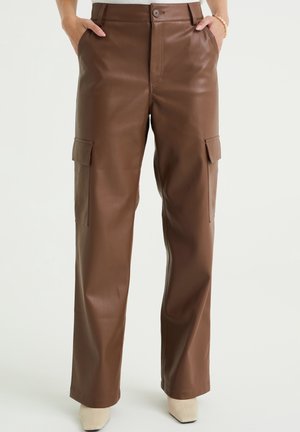 Pantalon cargo - mottled brown