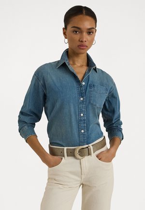 RELAXED FIT DENIM SHIRT - Nööpidega pluus - autumn blue wash