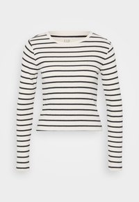 Long sleeved top - white/black