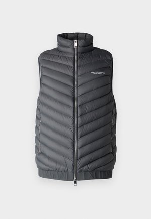 Armani Exchange GILET PIUMINO - Waistcoat - shadow/deep navy