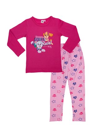 PAW PATROL SCHLAFANZUG - RULE LANGARM OBERTEIL MIT HOSE - Leggings - Trousers - rosa pink