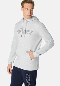 ASICS Felpa con cappuccio - light grey heather   graphite grey