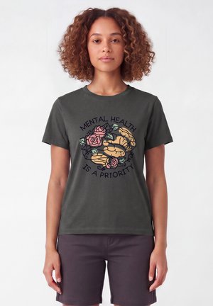 watapparel, MENTAL HEALTH - T-shirt imprimé - anthracite