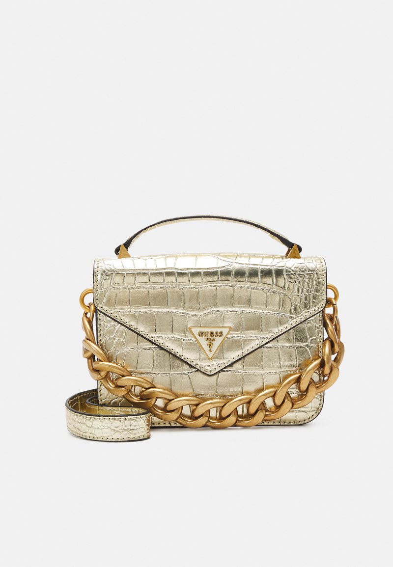 Guess RETOUR MINI TOP HANDLE FLAP Handbag gold/goldcoloured Zalando