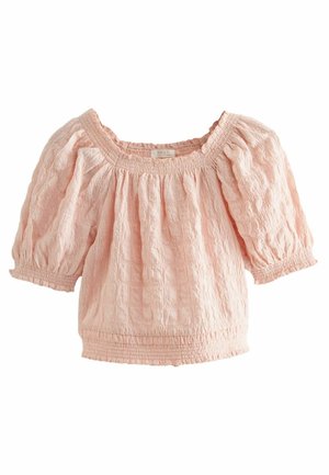 BUBBLE TEXTURED BARDOT - REGULAR FIT - Blūze - pink