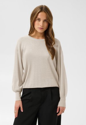 Kaffe, KAFFE KAREGINA O-NECK KNIT - Pullover - sand dollar