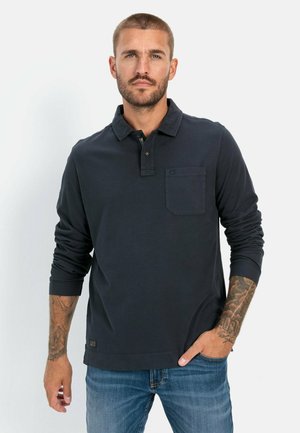 camel active Polo Langarm dunkelblau