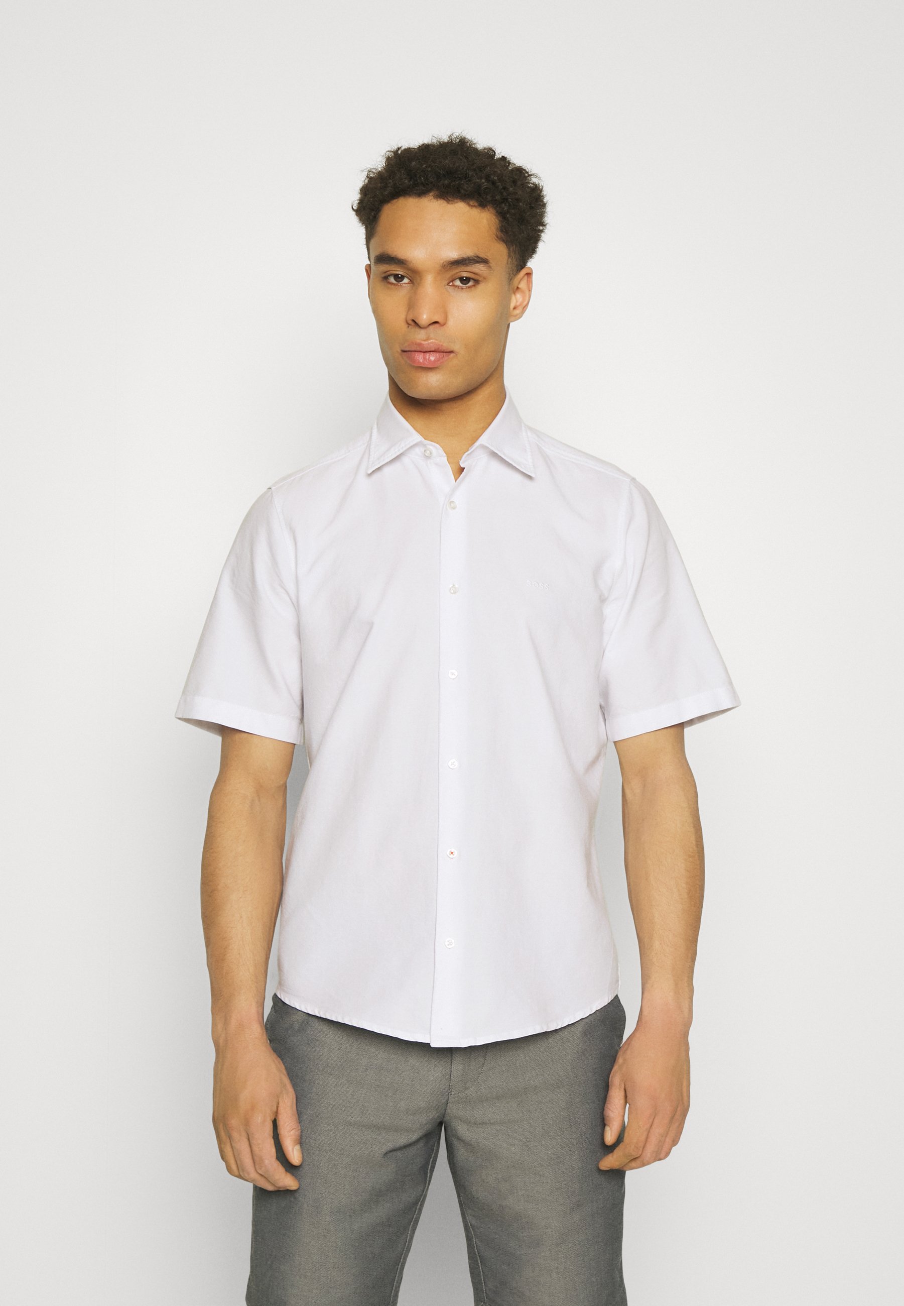 Produktbild von BOSS - Bedrucktes Slim-Fit Hemd Aus Oxford-Baumwolle - Weiß