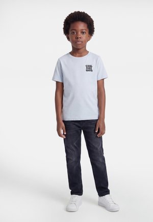 Friboo, T-shirt basique - mottled grey/light blue/white