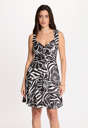 Morgan, MORGAN MORGAN SHORT DRESS WITH NECKLINE - Robe en jersey - noir