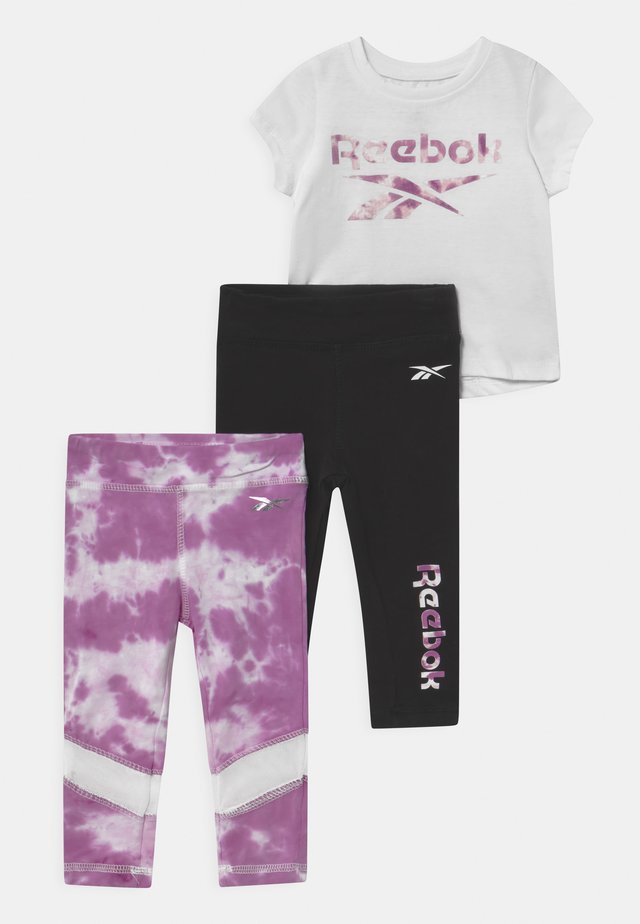 SET - T-shirt imprimé - purple/black/white