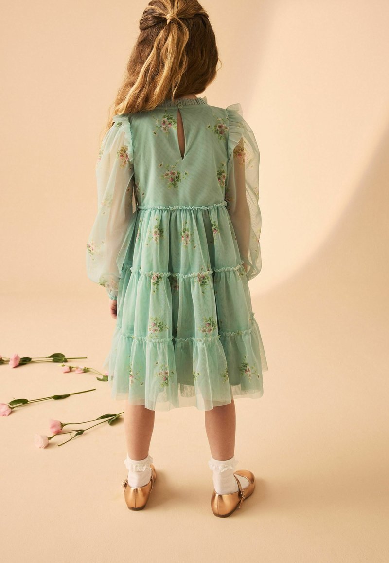 laura ashley green dress Vintage 70s Laura Ashley Apple Green Empire Dress Maxi Wales 000 XXS White Lace
