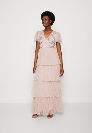 FLUTTER SLEEVE EMBROIDERED MAXI DRESS - Ballkjole - frosted pink