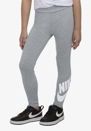 Nike Sportswear CLUB HIGH RISE - Leggings - dark grey heather