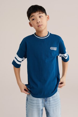 WE Fashion BAD BOYS - Trükipildiga T-särk - dark blue