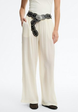 INSIDE, PANTALÓN WIDE LEG TIRO ALTO BAMBULA - Pantalones - beige