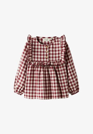 Blouse - red dahlia