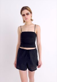 Gina Tricot RELAXED BLEND - Šortai - black