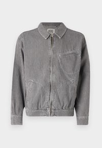 STRIPE HARRINGTON - Jeansjakke - black