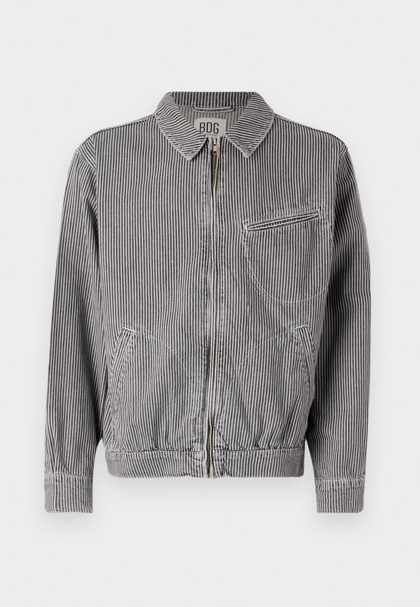 STRIPE HARRINGTON - Denim jacket4