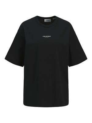 JJXX JXSTUDIO VESTERBRO LOOSE TEE - Jednoduché tričko - black/bright white