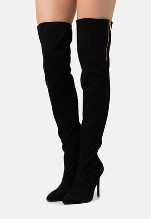 High heeled boots - black