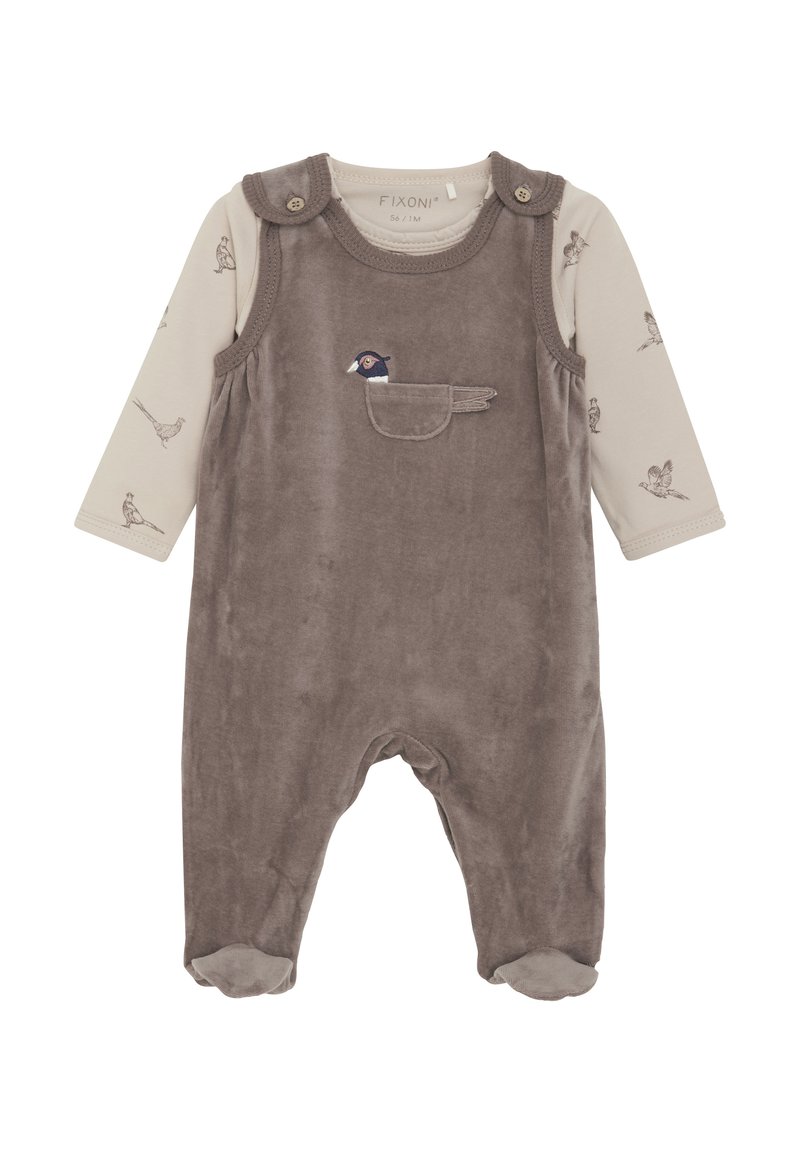 FIXONI SET AND ROMPER - Strampler - deep taupe