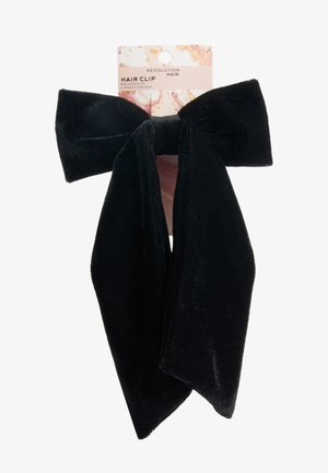 BOW VELVET CLIP BLACK - Hair styling accessory - black