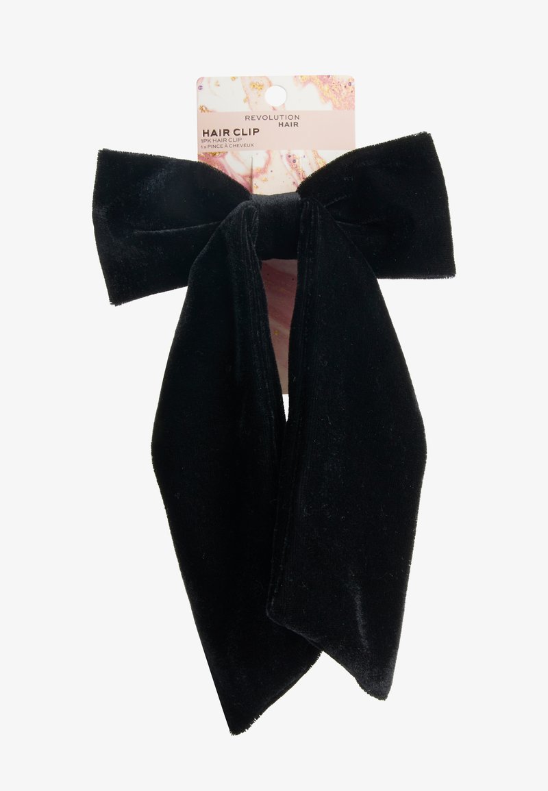 Revolution Haircare - BOW VELVET CLIP BLACK - Hair Styling Accessory - black, Forstørre