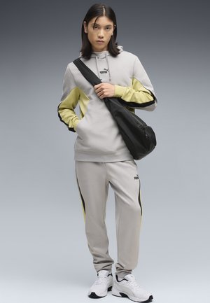 Puma, ESSENTIALS COLOURBLOCK HOODIE UNISEX - Hoodie - gray echo