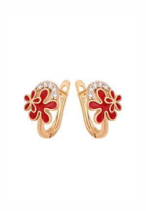 Orecchini - rose gold red