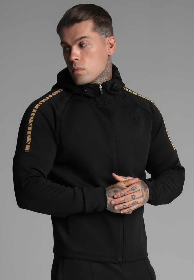 SIKSILK - FULL HOODIE - Felpa con zip - black, Ingrandire
