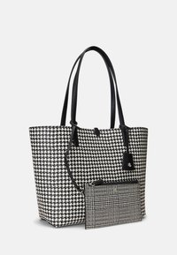 Lauren Ralph Lauren FAUX LEATHER LARGE REVERSIBLE TOTE BAG - Pirkinių krepšys - glenplaid/houndstooth/black