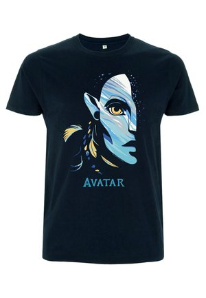 AVATAR 2 HALF FACE - Print T-shirt - navy blue