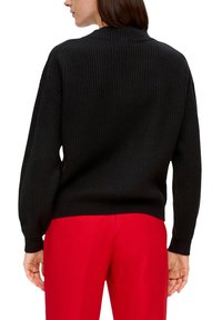 s.Oliver BLACK LABEL AUS MIX - Strickpullover - schwarz