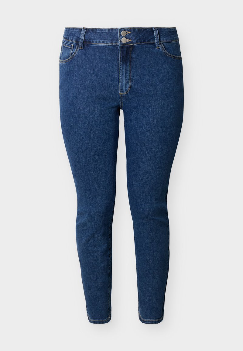 Vero Moda Curve Slim fit jeans donkerblauw denim