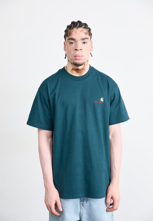 AMERICAN SCRIPT - Basic T-shirt - deep lagoon
